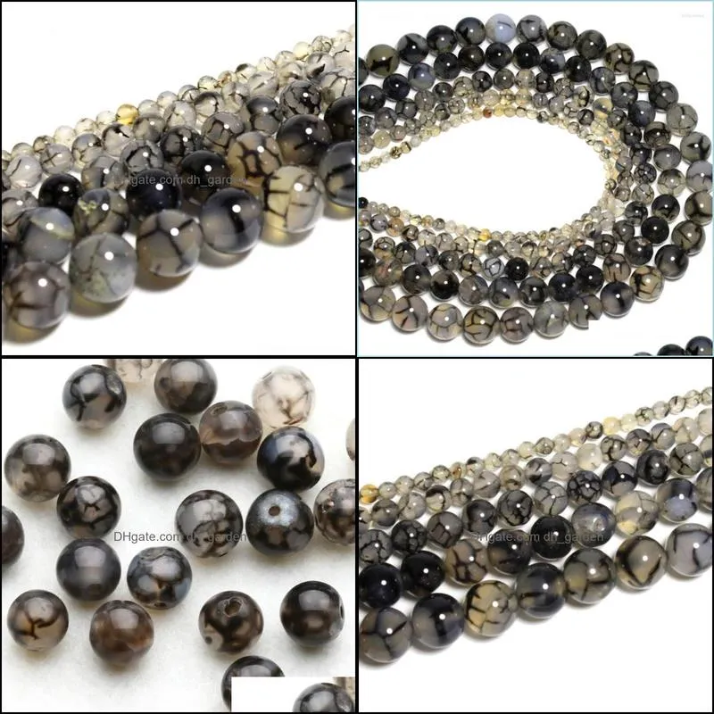 see pic Loose Spacer Black Dragon Vein Agate Beads For Making Bracelet Necklacesee pic Brit22