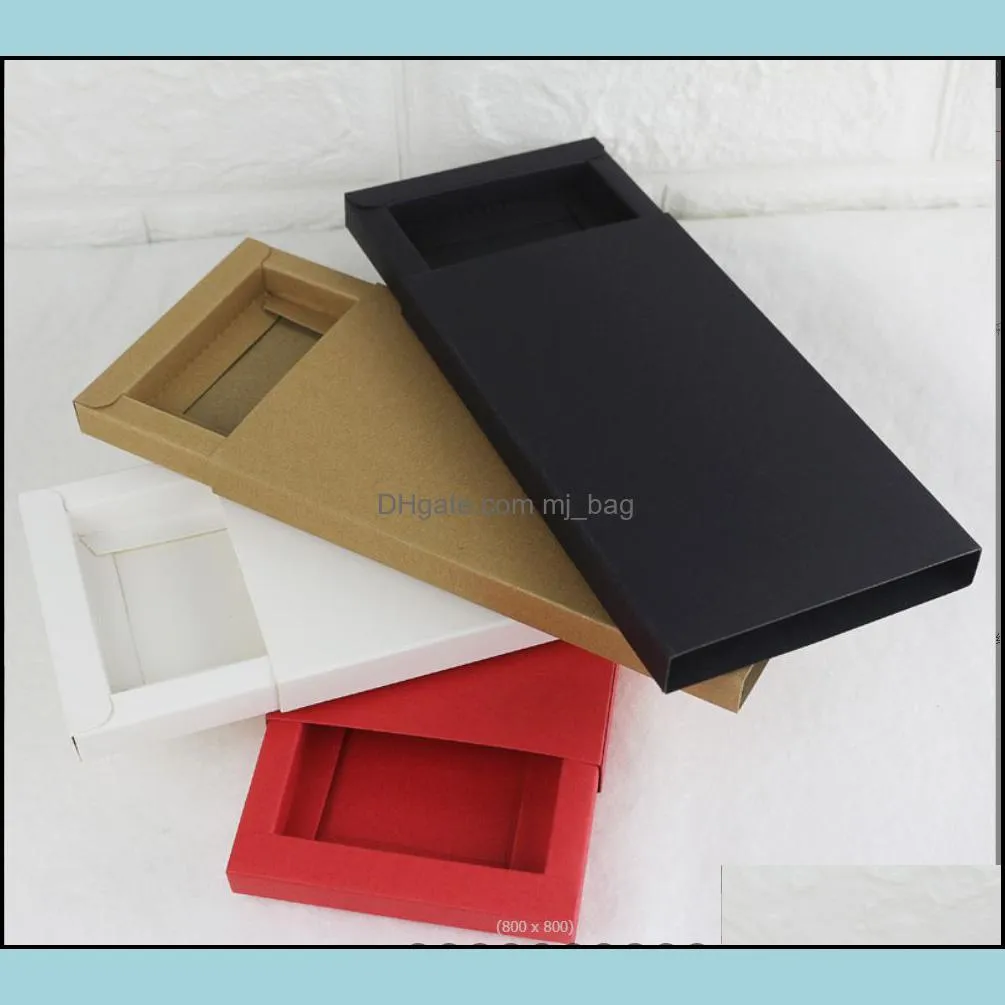 kraft paper drawer box carton spot mobile phone case packaging box blank gift rectangular