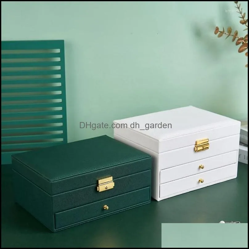 Jewelry Pouches Storage Box Pu Leather Multifunctional Large-Capacity European Princess Birthday Wedding Gift