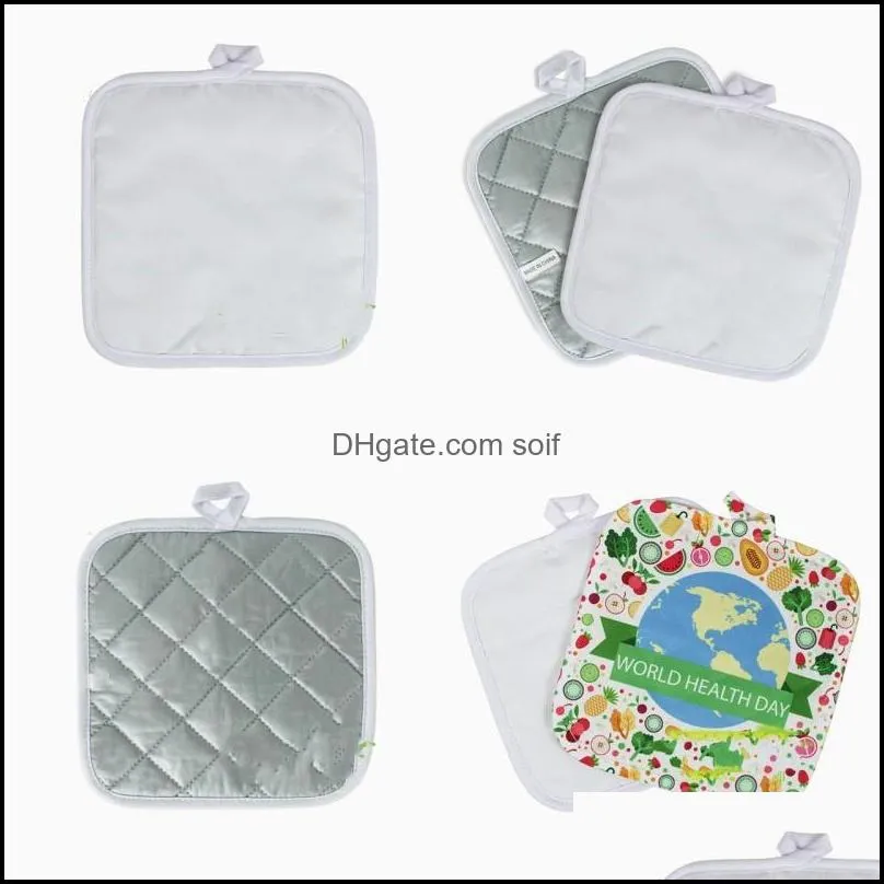 Sublimation Blank DIY Cushion Kitchen Plate Bowl Pot Insulating Mat High Temperature Resistance Pads Table Decoration