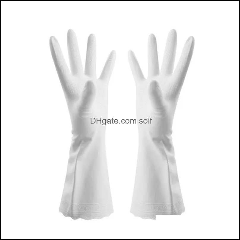 Dish Wash Mittens PVC Material Anti Waters Single Layer Glove Housekeeping Clean Rubber Cleaning Gloves