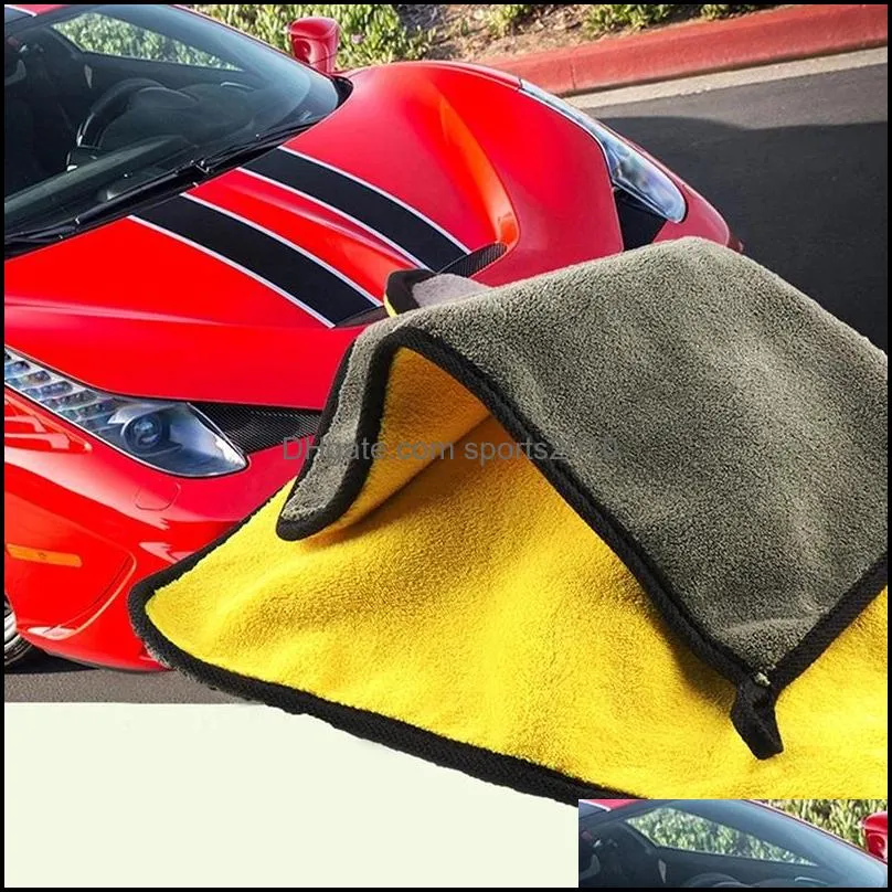 2x 30x30cm super absorbent car wash cloth microfiber towel cleaning drying cloths rag detailing car care polishing