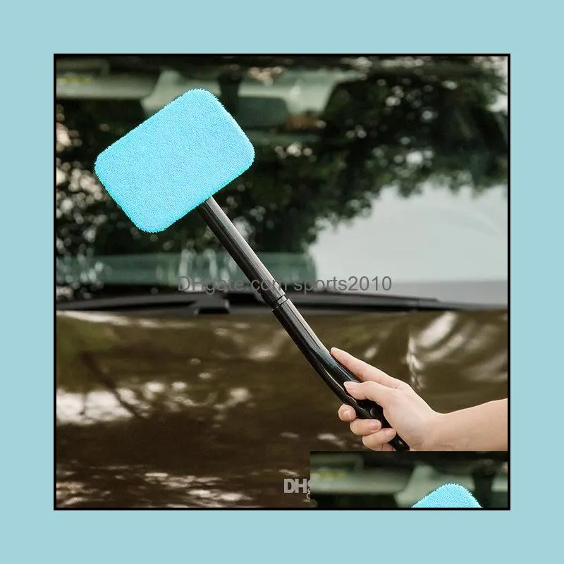 new 1pc microfiber auto brush window cleaner long handle car washable car brush windshield wiper cleaning tool