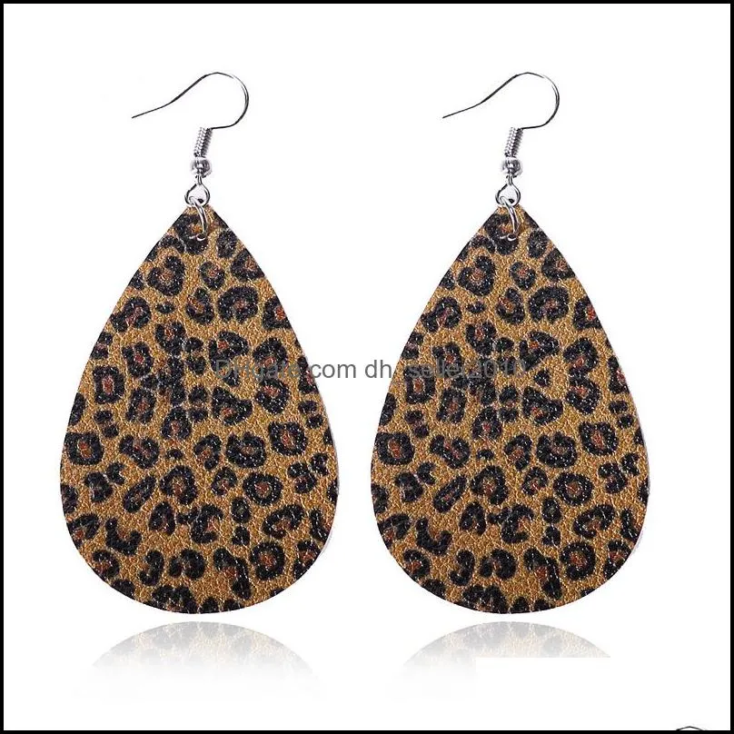 faux leather earrings fashion women statement dangle drop Earrings for women banquet earrings jewelry