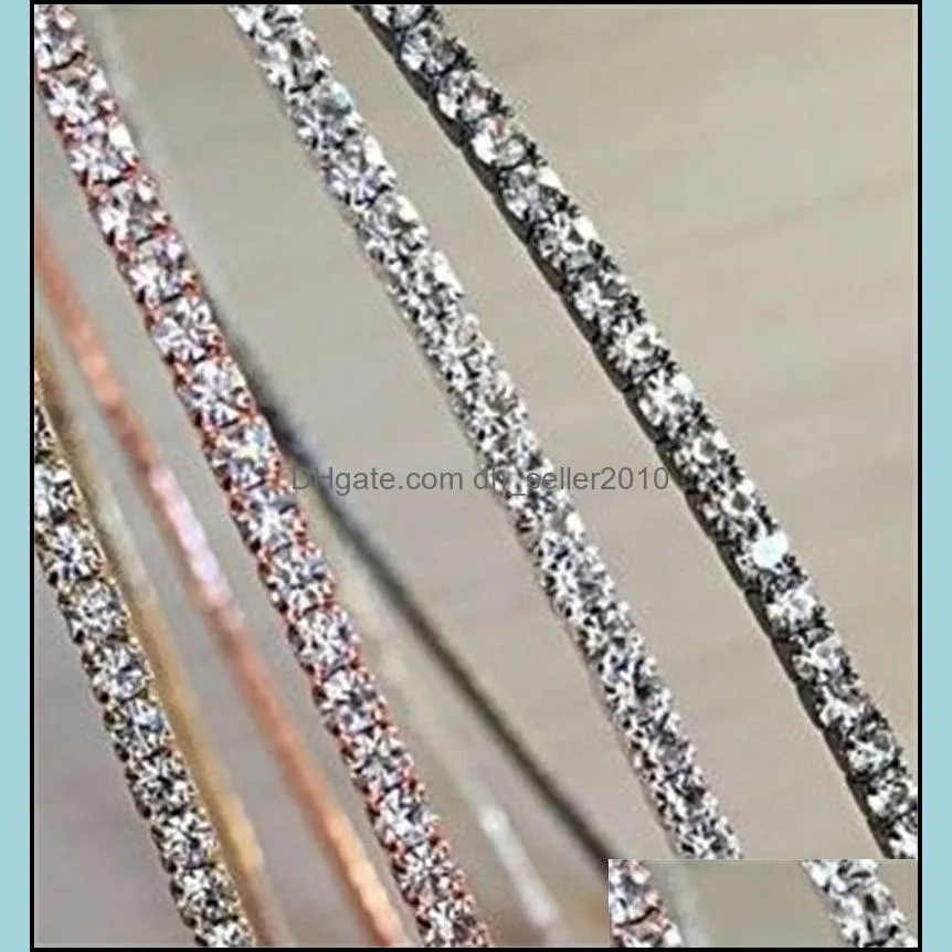 Party Fashion Trendy Round Hoop Big Charm Earrings Rhinestone Circle Earrings Elegant Simple Pierced Silvery Golden