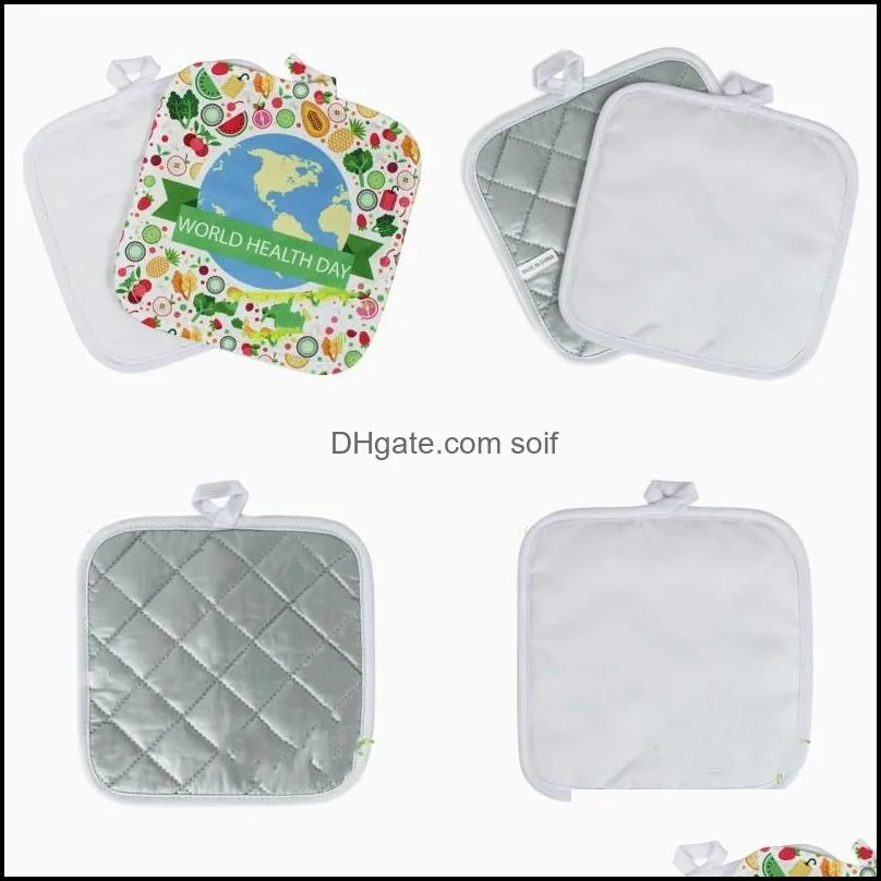 Sublimation Blank DIY Cushion Kitchen Plate Bowl Pot Insulating Mat High Temperature Resistance Pads Table Decoration