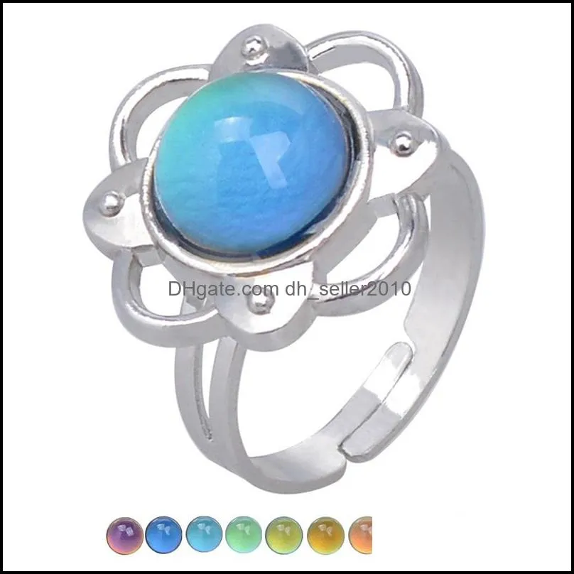 Fashion Charm Warm Mood Color Changing Ring Adjustable