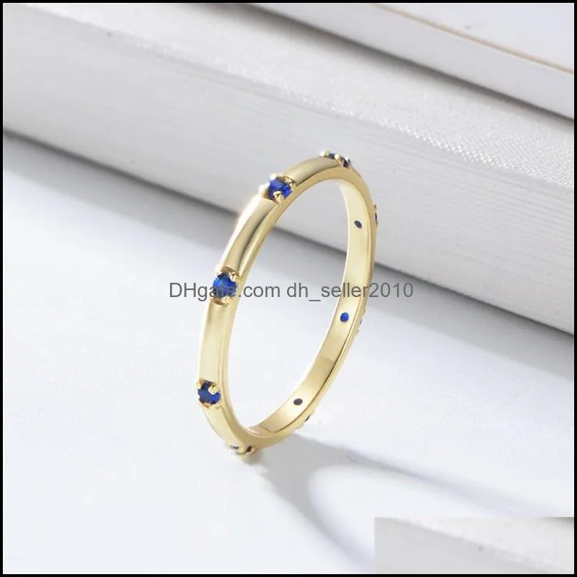 S925 sterling silver fashion simple zircon ring style women`s diamond ring hand jewelry 880 R2