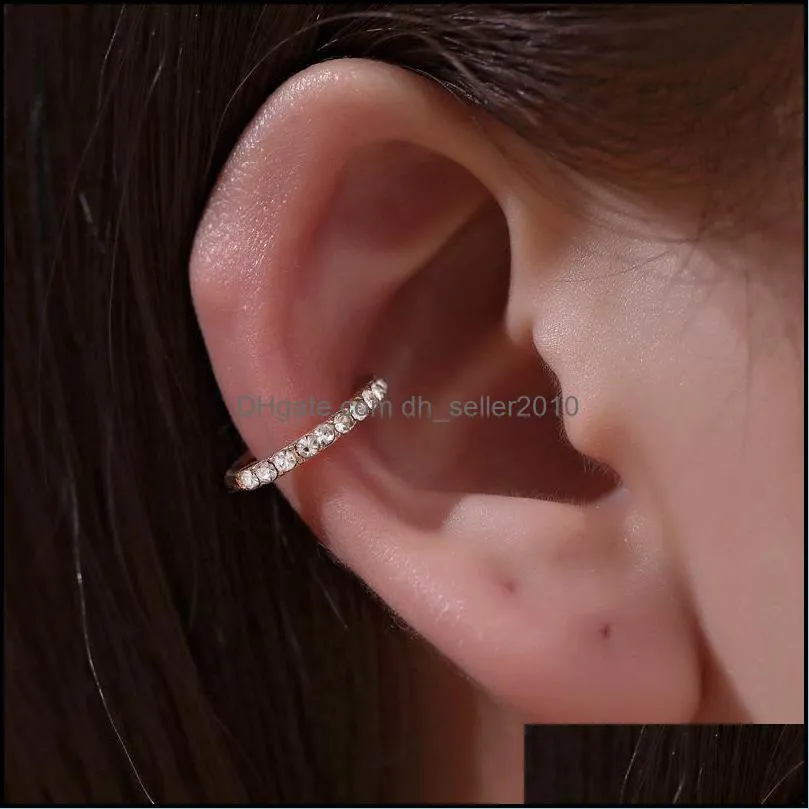 1PC Tiny Ear Cuff, Dainty Conch Huggie CZ Ear Cuff Non Pierced CZ Ear Cuff Nose Ring Fashion Jewelry 219 R2