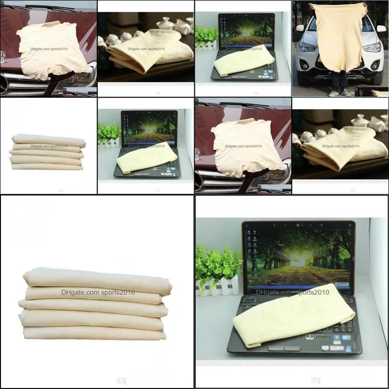 auto care extra large auto towel car natural drying chamois 45x55cm approx deerskin cleaning cham genuine leather cloth