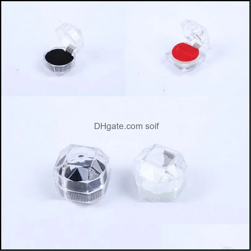 Fashion Acrylic Jewelry Packing Box Womens Ornaments Case Ring Earring Stud Storage Jewels Gift Container 0 3cq L2