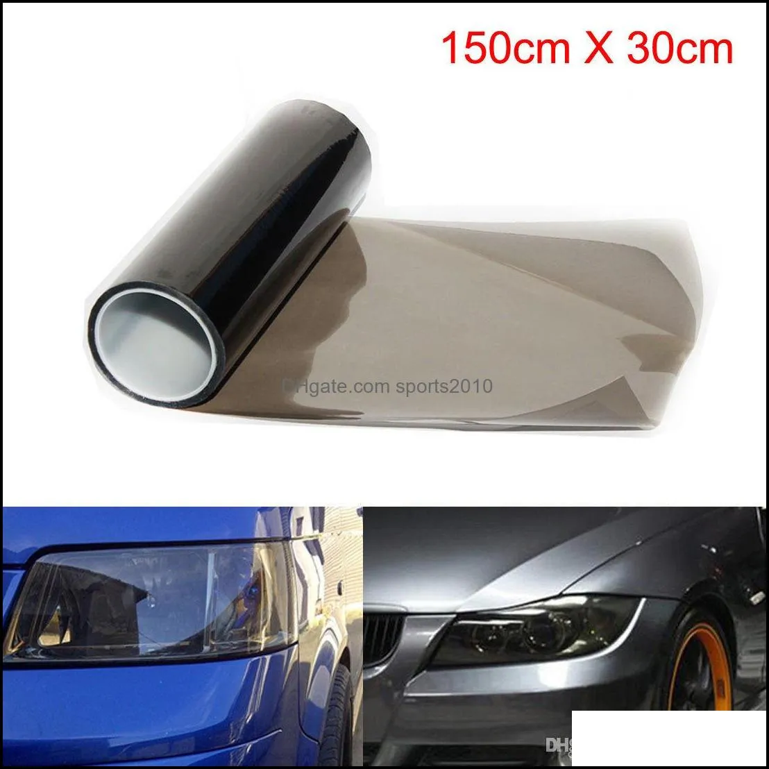 2x 30 x 150cm matte smoke light film car matte black tint headlight taillight fog light vinyl rear film lamp tint film