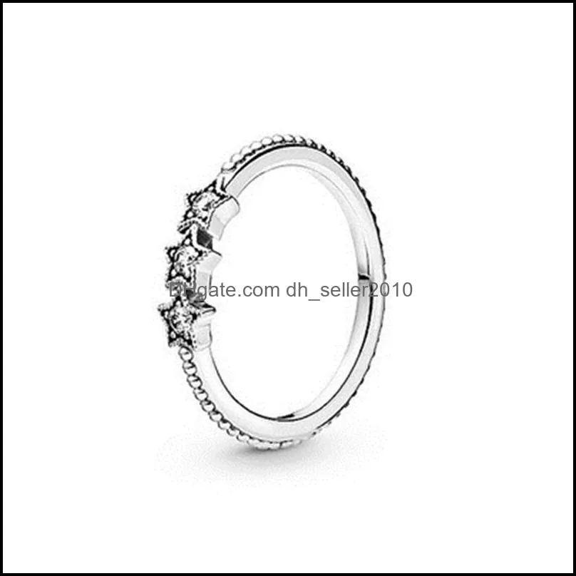 925 Sterling Silver Square Glitter Wishbone Elevated Heart Sky Star Ring Women`s Engagement and Wedding Ring