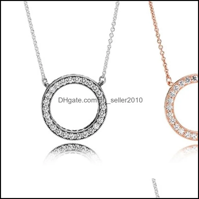 pendant Rose Gold Color Brand Crystal Necklace Fashion jewelry for Women 3413 Q2