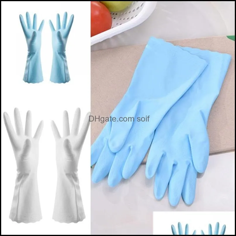 Dish Wash Mittens PVC Material Anti Waters Single Layer Glove Housekeeping Clean Rubber Cleaning Gloves