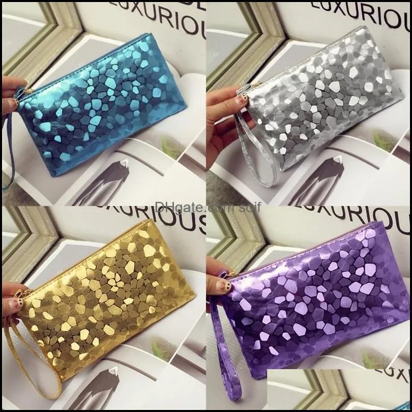 Fashion Womens Handle Makeup Pouch PU Leather Portable Multicolour Handbags Storage Card Cosmetic Mini Bag