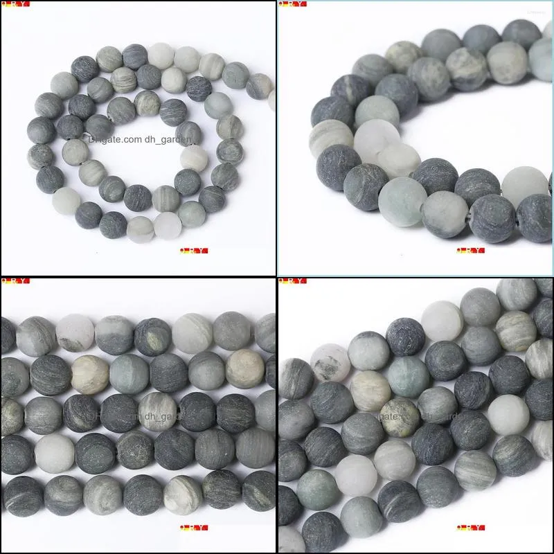 see pic Natural Stone Matte Green Moss Grass Agates Round Loose Beads 15`` Strand 6 8 10 12 MM For Jewelry Making DIY Bracelet Wholesa