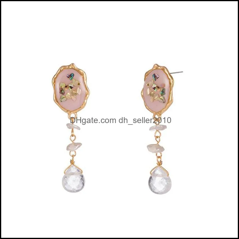 Dangle Chandelier Shell Manual Entanglement Earrings Fashion Plated Gold Earring Jewelry Women Ear Studs New Pattern 6 7nm F2B