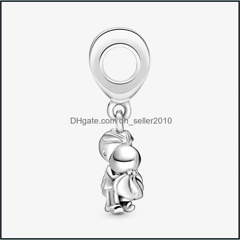 100% 925 Sterling Silver Married Couple Dangle Charm Fit Original European Charm Bracelet Fashion Jewelry Accessories