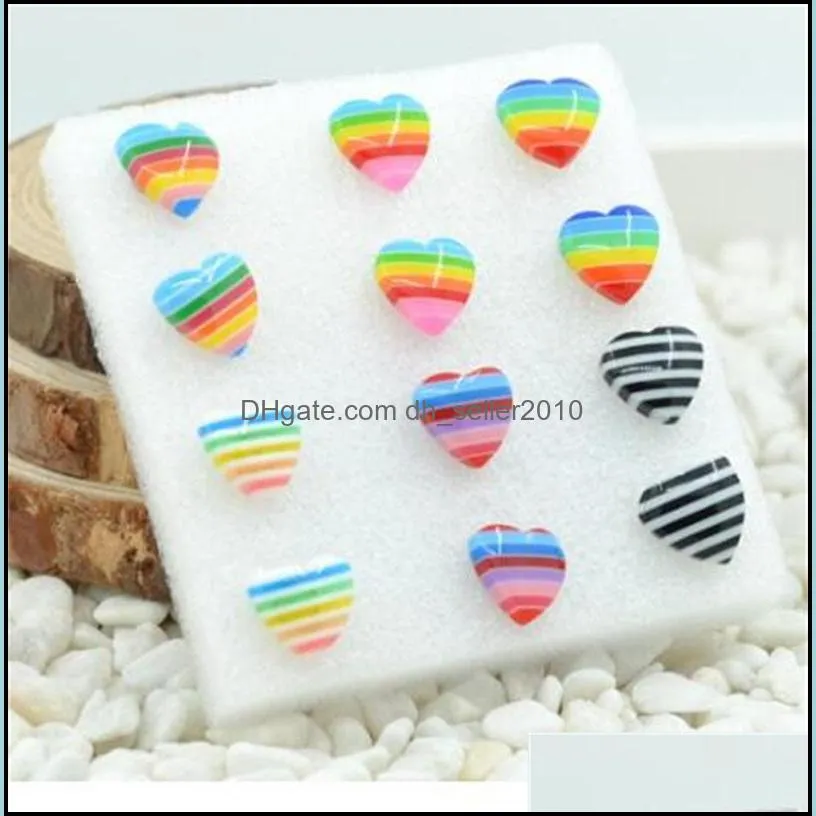 Stud Earrings For Women Fine Jewelry Jewelry Creative Personality Plastic Rainbow Earring 129 M2