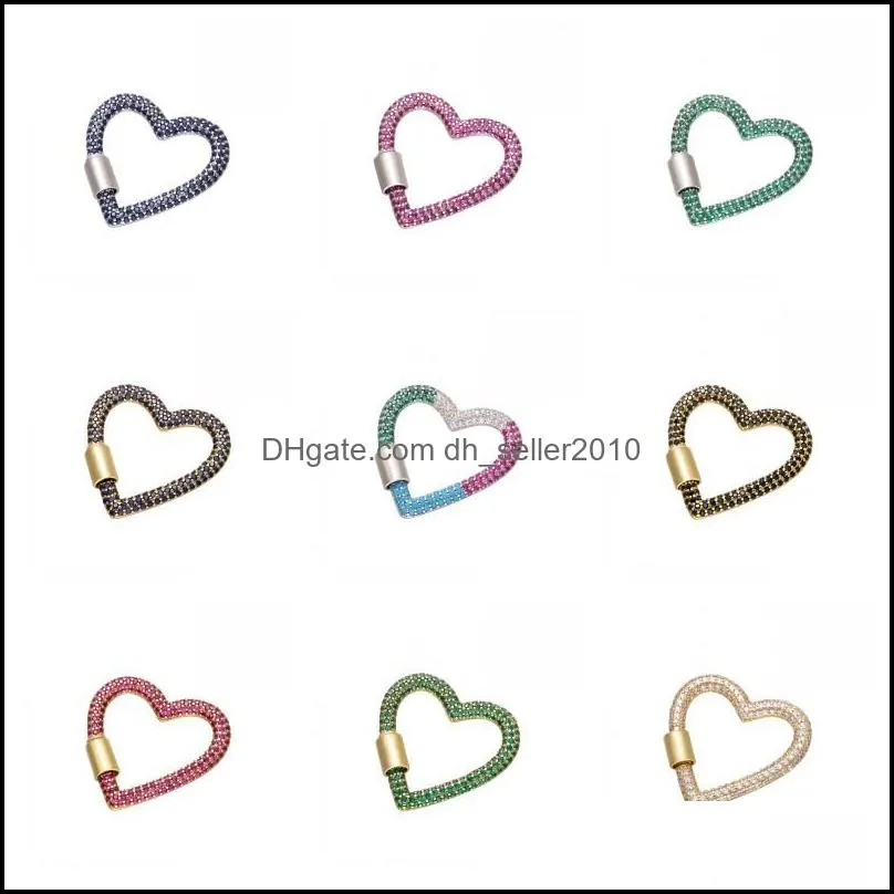 33x34mm Heart Crystal Pendant Necklace for DIY Jewelry Making Accessories Bracelet Earrings Pendant Connector