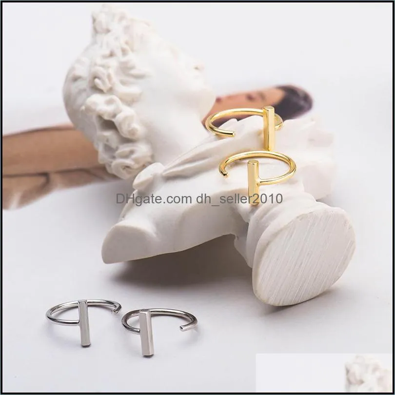 S925 Silver Woman Stud Circle Ring Gold And Silvers Ear Studs Opening Adjustable Delicate Jewelry Earrings