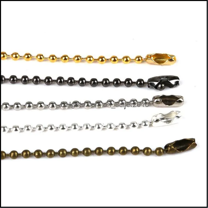 200pcs/sets Dia1.5 2 3.2mm Ball Chain Connectors Clasps Copper ConnectorsDiy Jewelry Chains Accessories Necklace Making Supplies 1183