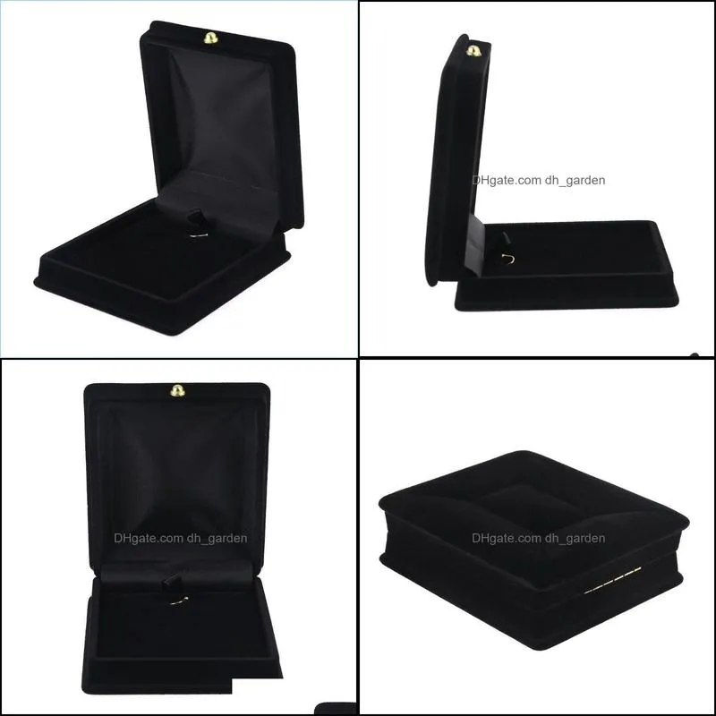 Jewelry Pouches Bags Handy Velvet Necklace Gift Display Box Ring Bracelet Storage Case Black U4LFJewelry