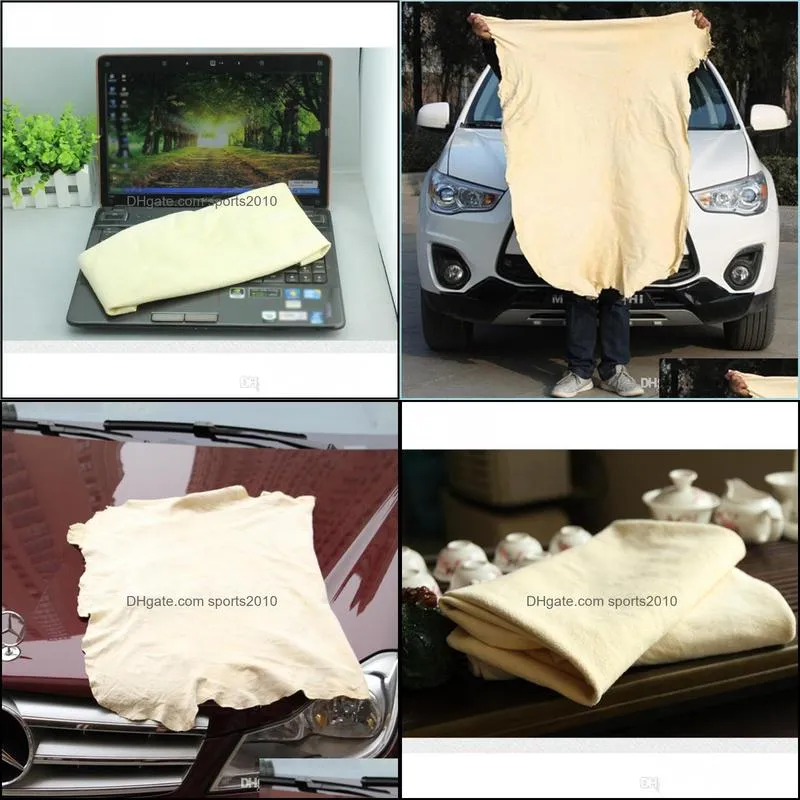 auto care extra large auto towel car natural drying chamois 45x55cm approx deerskin cleaning cham genuine leather cloth