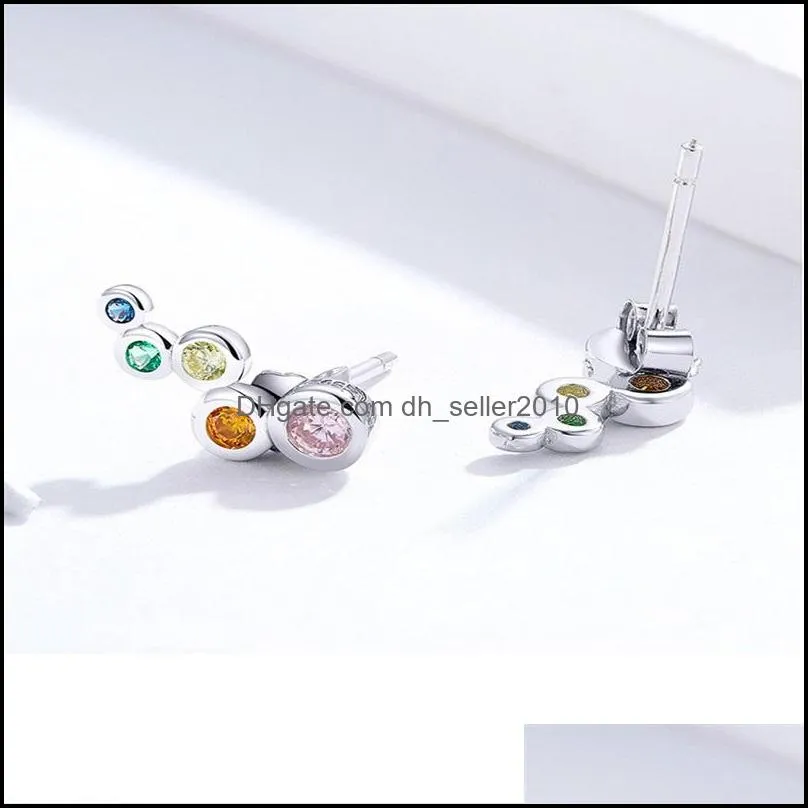 Woman Fashion Earrings Geometric Element 925 Sterling Silver Jewelry Engagement Party Gift Long Shiny Zircon Earring New 727 Z2