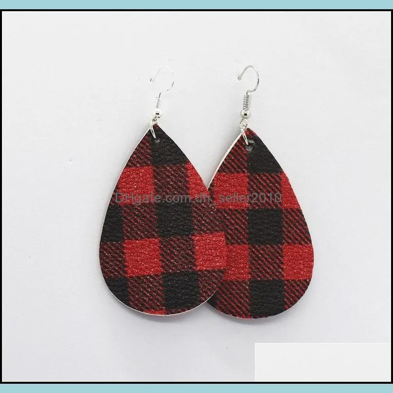 Leopard Pu Leather Earings Set Plaid Earring For Women Weave Teardrop Hollow Statement Leather Earing Ndslq Tyhl6 957 Q2