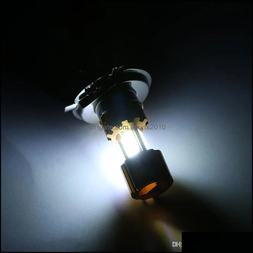 h4 18w led 3 cob dc 12v white motorcycle headlight bulb 2000lm 6500k hi/lo beam high power super bright light lamp