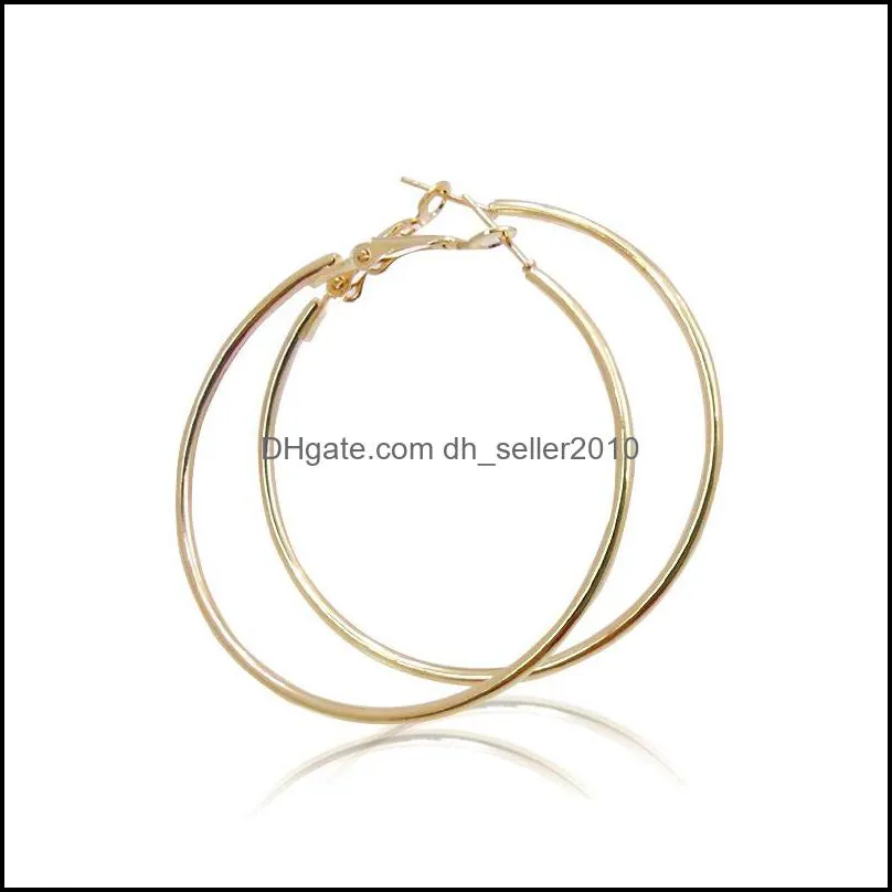 Large Hoop Earrings Big Smooth Circle Earring for Women 2878 Q2