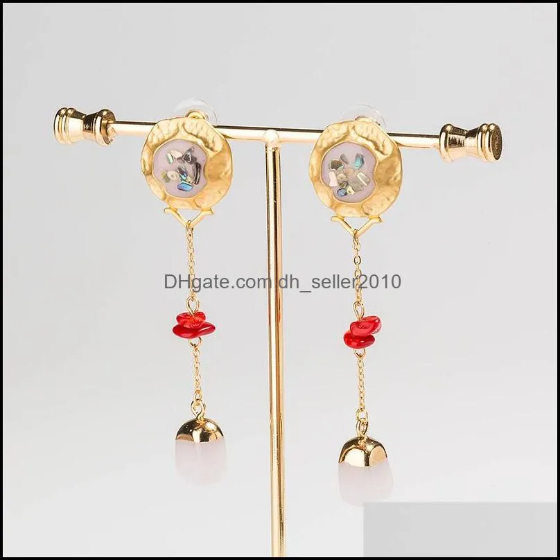 Dangle Chandelier Shell Manual Entanglement Earrings Fashion Plated Gold Earring Jewelry Women Ear Studs New Pattern 6 7nm F2B