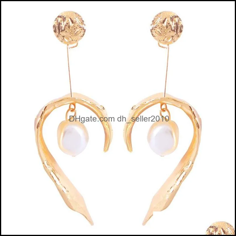 mill price luxury women`s female`s dangler studs lady punk exaggerated long pearls drop earrings eardrop 1267 Q2