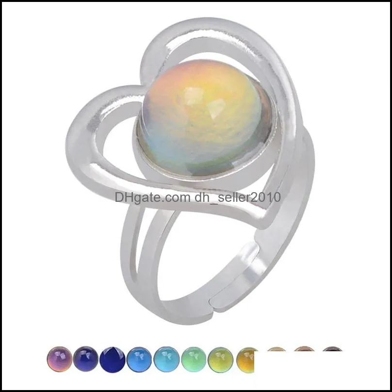 Fashion Charm Warm Mood Color Changing Ring Adjustable