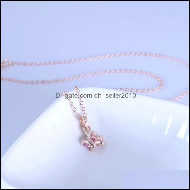 Fashion Necklaces 2018 Fine Jewelry CZ Crystal Rose Gold Chain Choker Animal Paw Cat Pendant Necklace Collier Birthday Gift 1723 Q2