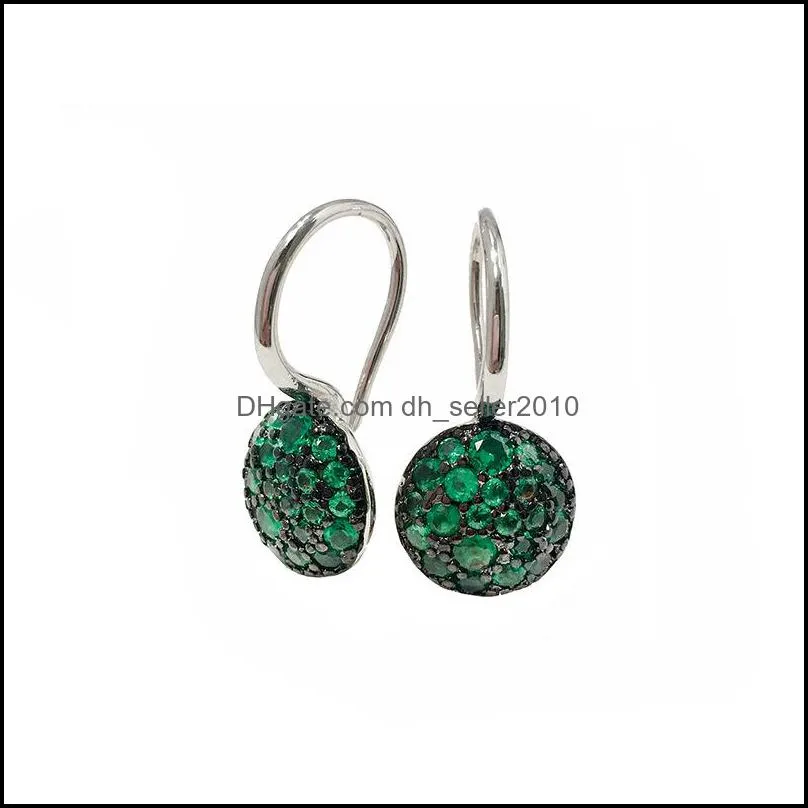 fashion earrings designer jewelry gorgeous retro color small mushroom round earrings color diamond earrings women earring