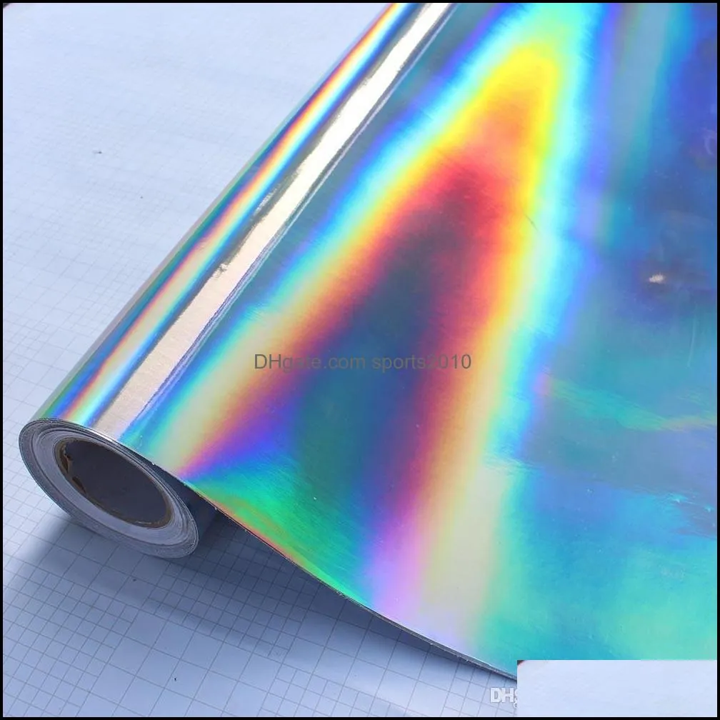 30x100cm silver laser chrome plating vinyl holographic auto car wrap film rainbow car body decoration chrome sticker sheet decal