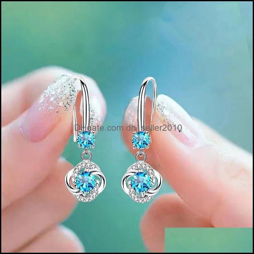 Temperament Earrings Crystal Inlay Fashion Charm New Shiny Accesories Trend Personality Jewelry Hook Women Ear Pendants 3 6fs K2