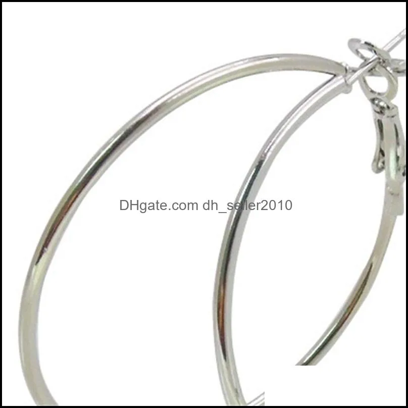 Large Hoop Earrings Big Smooth Circle Earring for Women 2878 Q2