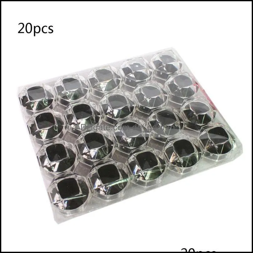 Jewelry Pouches Bags 20Pcs Ring Earring Box Acrylic Transparent Wedding Organizer Gift Stud Clear Travel Portable Brit22