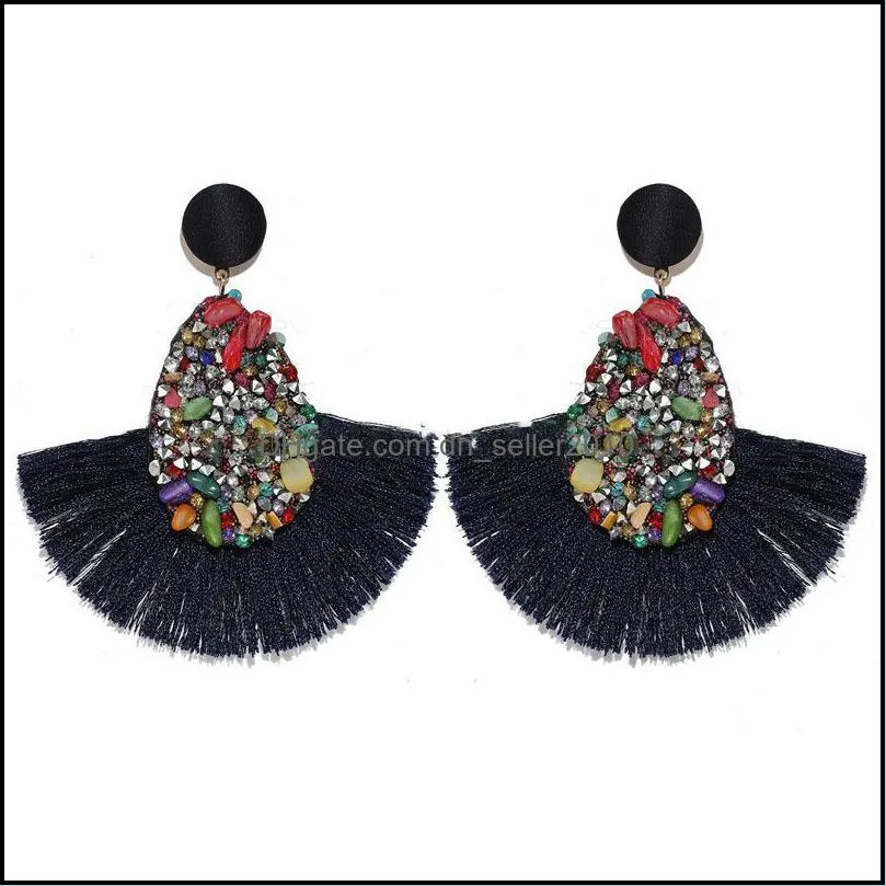 Drop Dangle Tassel Earrings Multi Colour Crystal Women Jewelry Earring Fashion Accessories Earrings Party Gift 2 88sh G2B