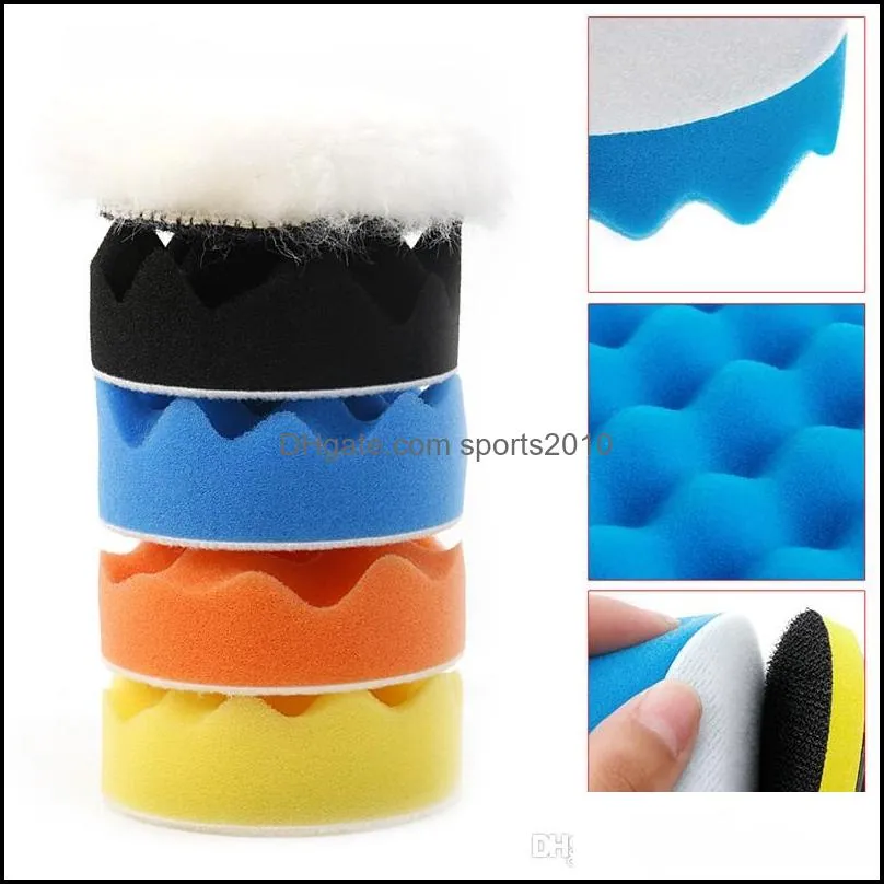 50pcs 3 inch 80mm buffing polishing sponge pads kit for car polisher