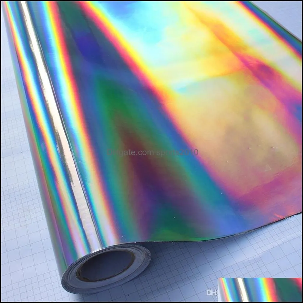 30x100cm silver laser chrome plating vinyl holographic auto car wrap film rainbow car body decoration chrome sticker sheet decal