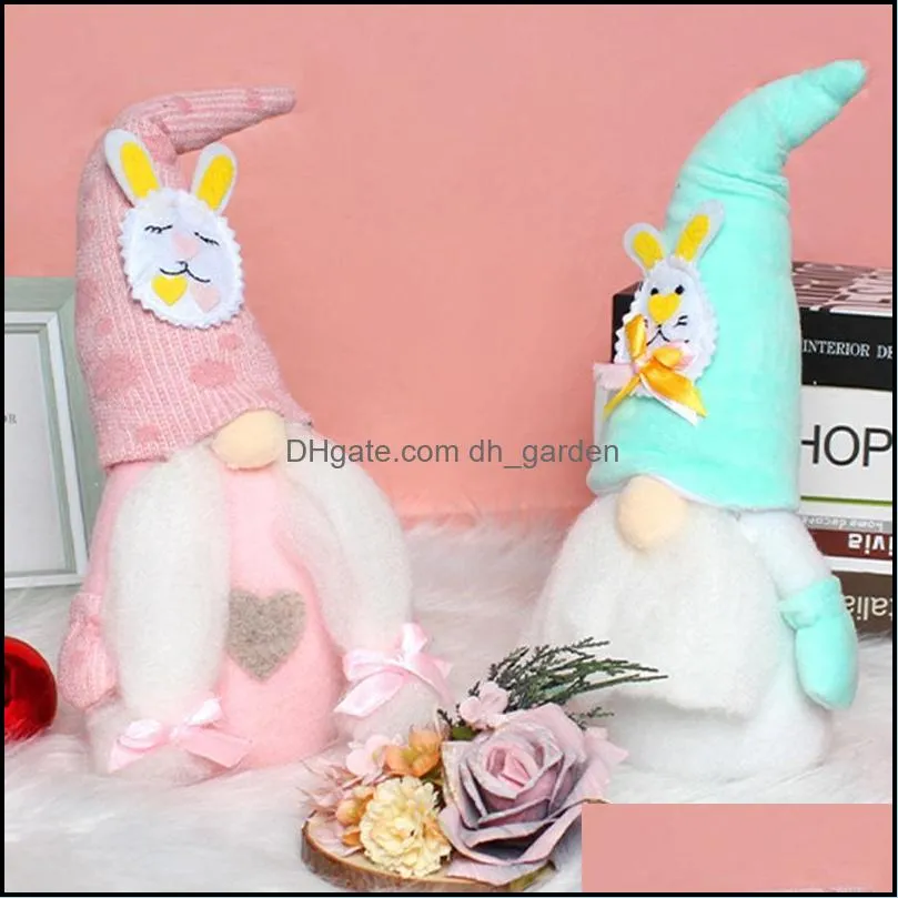 Jewelry Pouches Bags Easter Soft Stuffed Faceless Doll Creative Plush Ornament With On Hat Festival Home Decoration H9 Brit22