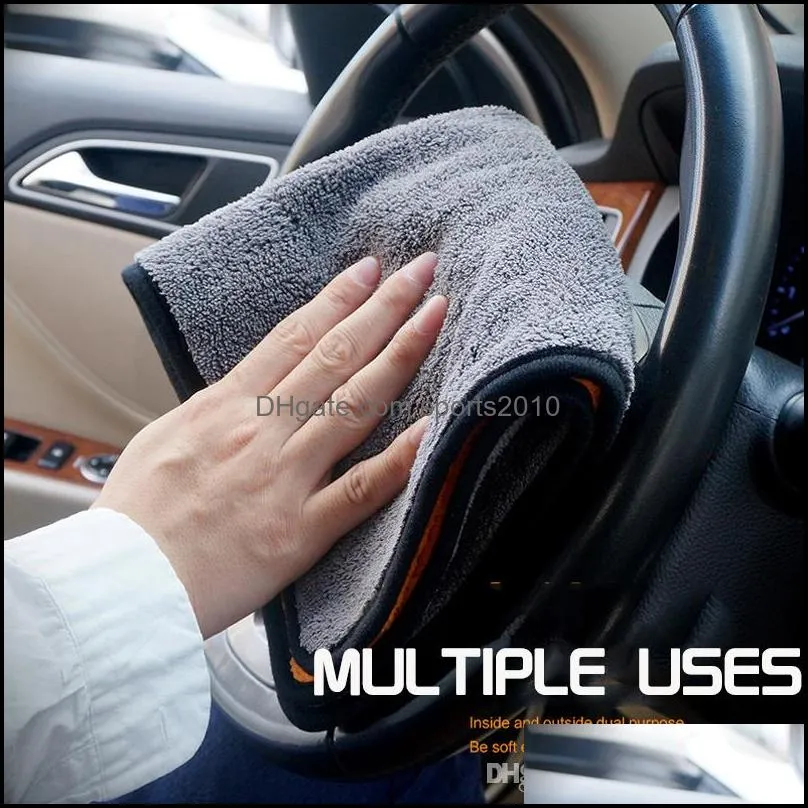2x 30x30cm super absorbent car wash cloth microfiber towel cleaning drying cloths rag detailing car care polishing