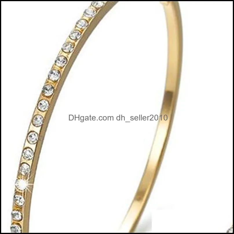 Fashion Hoop Earrings With Rhinestone Circle Earring Simple Big Circle Gold Color Loop For Women 137 U2