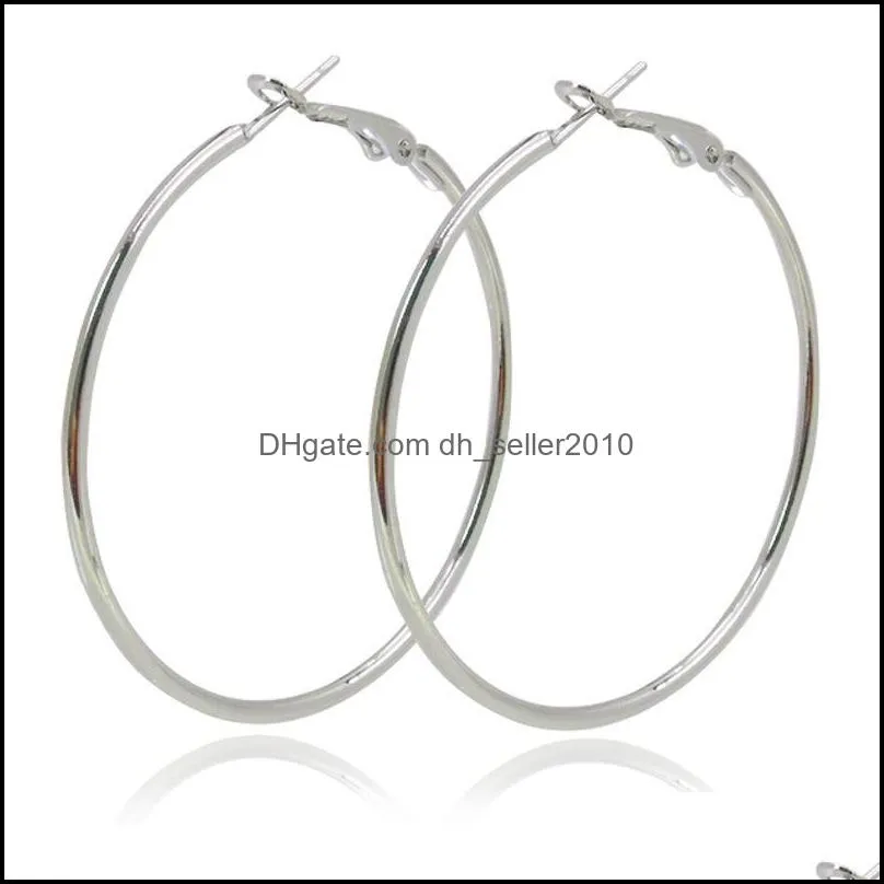 Large Hoop Earrings Big Smooth Circle Earring for Women 2878 Q2