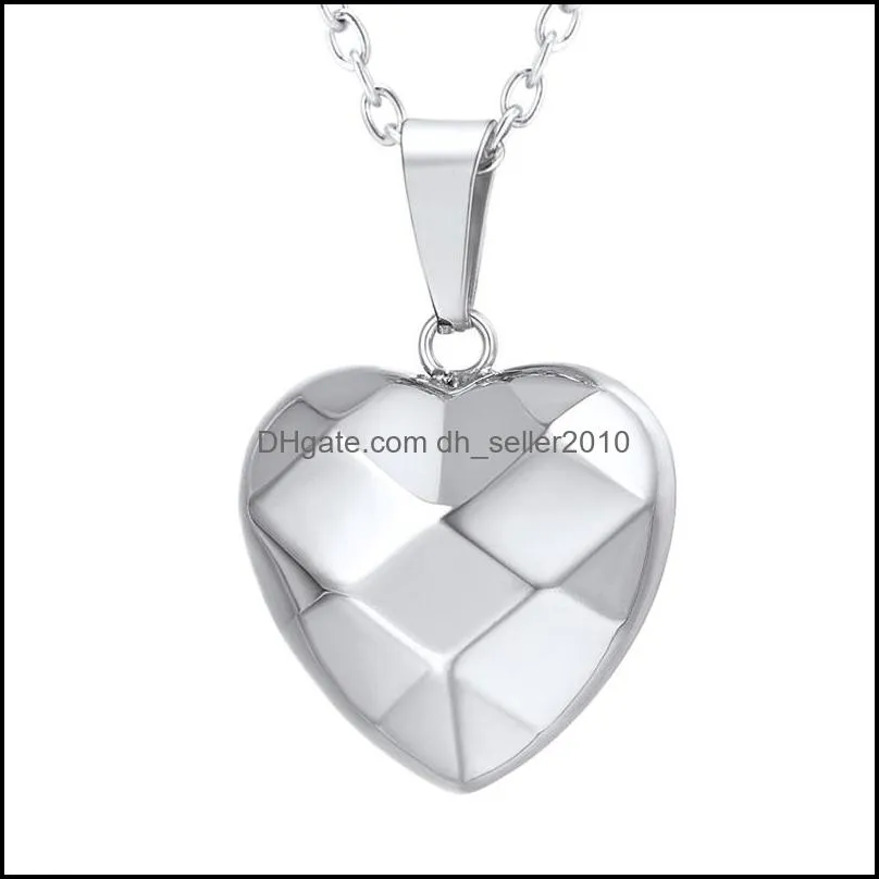 Love Heart Shape Pendant Necklaces Stainless Steel Fashion Women Jewelry Collares Geometric Charm Statement Necklace Jewelrys Gift 1099